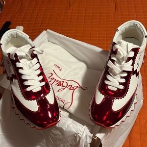 Loubishshark Donna Red Bottom Sneakers.